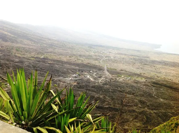 Volcanic hills and older lava formations in Fogo