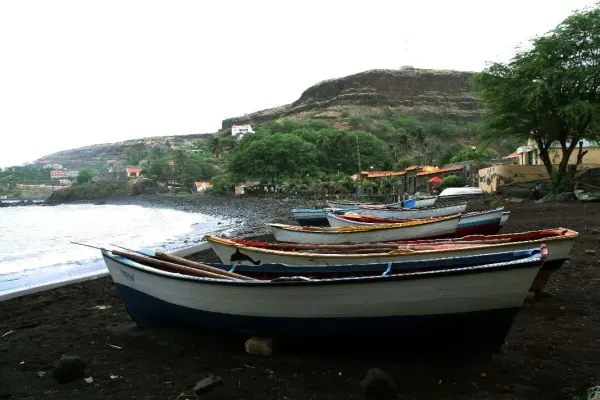 Fishing boats at Cidade Velha, Santiago