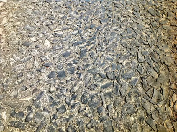 Cobblestone road between the port and São Filipe, Fogo