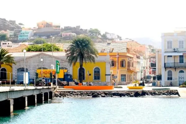 Historic customs house on the Mindelo waterfront, São Vicente