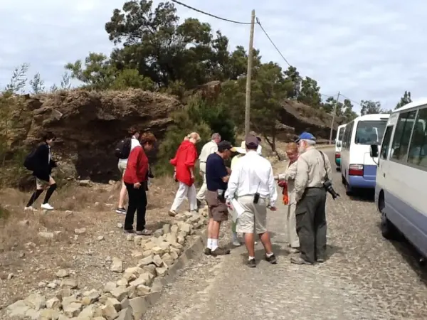 Cruise guests visiting the mountains of Santo Antão
