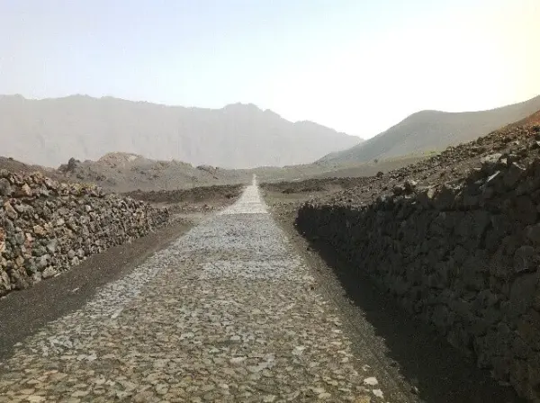 Volcanic lava landscape at Chã das Caldeiras, Fogo