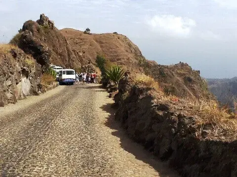 Mountain road toward Ribeira Grande, Santo Antão